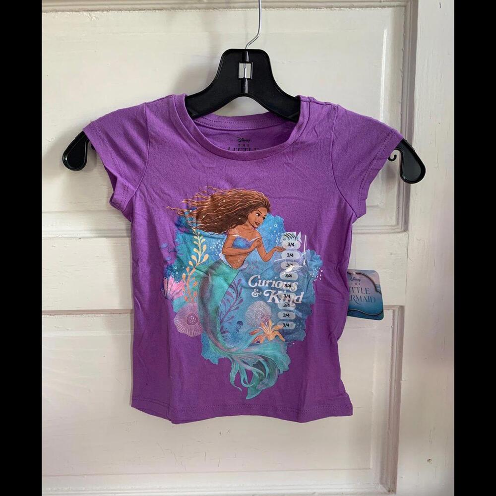 NWT Disney The Little Mermaid Shirt Size Kids 3/4